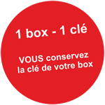 1 box - 1 clé, VOUS conservez la clé de votre box